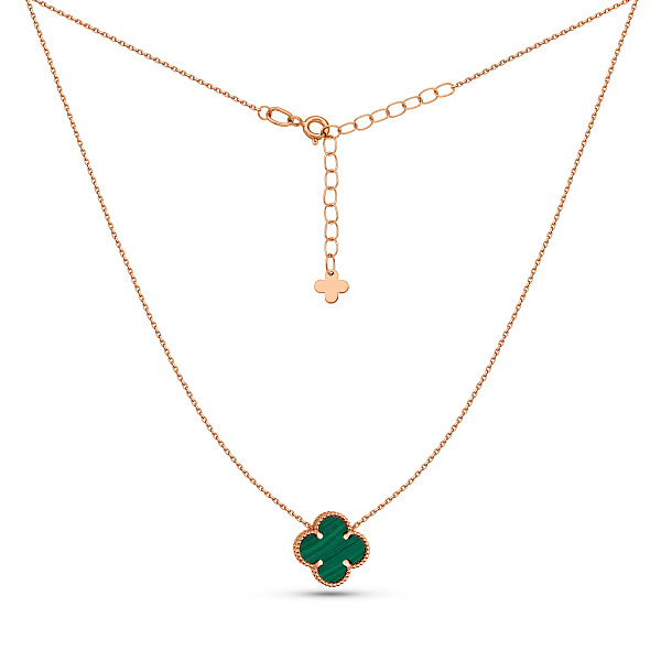 Кольє Конюшина з червоного золота з малахітом (арт. 361496/12млх) – зображення 2