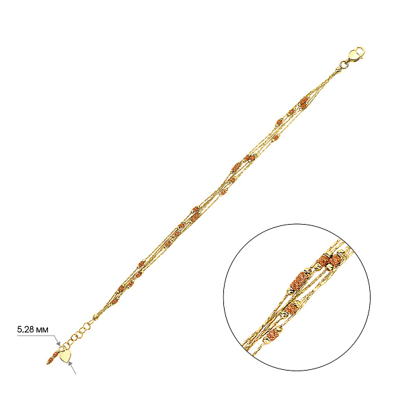 Браслет Francelli з жовтого золота (арт. 325046жорж) – зображення 3