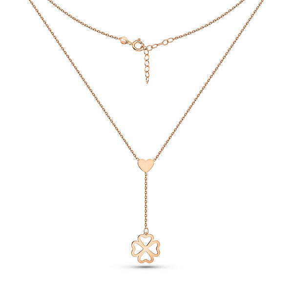 Золотое колье-галстук Клевер (арт. 352621) – изображение 2