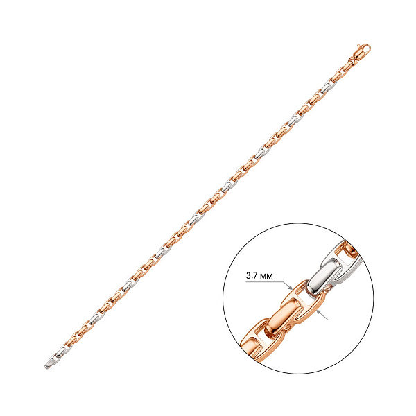 Браслет в комбинированном цвете золота (арт. 3261074р) – изображение 2