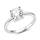 Серебряное двойное кольцо с фианитами (арт. 7501/8630) – изображение 3