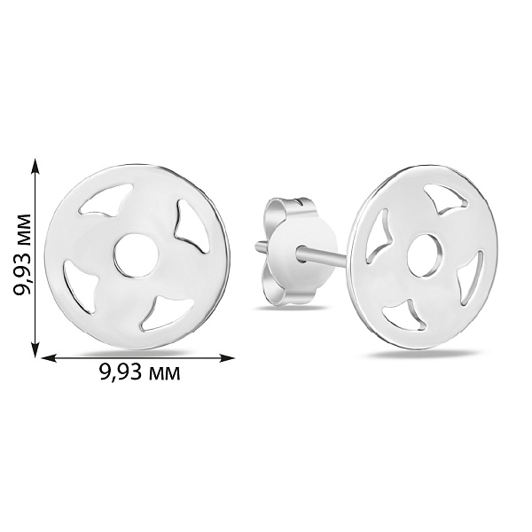 Золотые серьги пусеты (арт. 104511б) – изображение 4