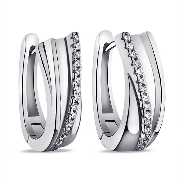 Серебряные серьги с фианитами (арт. 7502/9629) – изображение 1