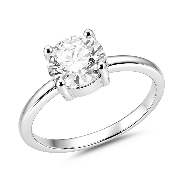 Серебряное двойное кольцо с фианитами (арт. 7501/8630) – изображение 3