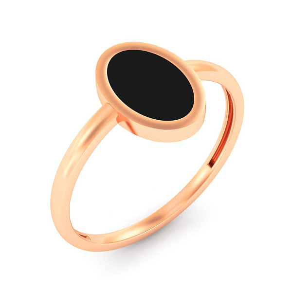 Каблучка Лýна з червоного золота з емаллю (арт. 141218еч) – зображення 1