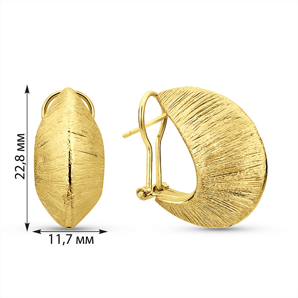 Серьги из желтого золота Francelli (арт. е1092001ж) – изображение 4