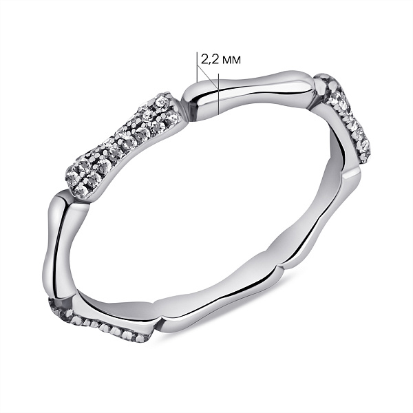 Серебряное кольцо с фианитами (арт. 7501/6637) – изображение 2