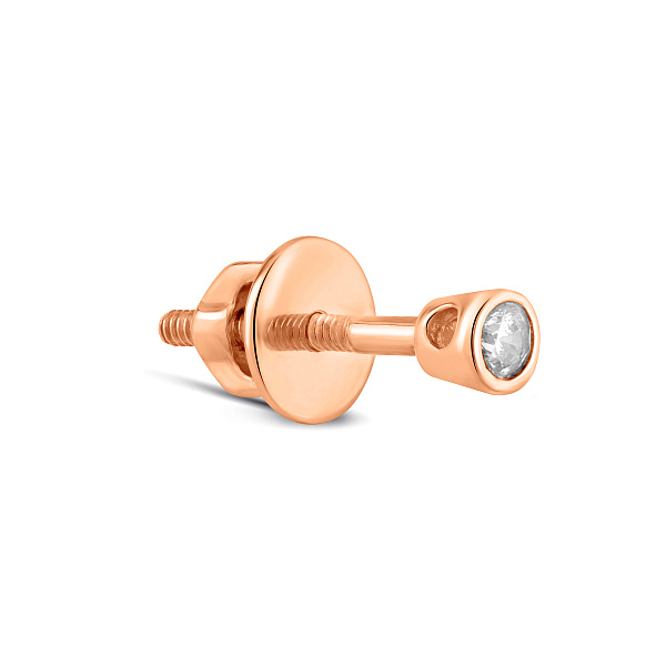 Золотая одиночная серьга (арт. 110314Я) – изображение 1