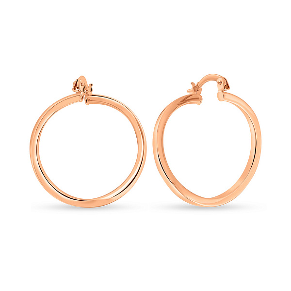 Золотые серьги-кольца без камней (арт. 108874/25) – изображение 1