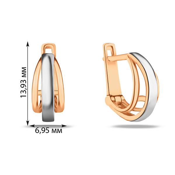 Золотые серьги без камней (арт. 105420) – изображение 2