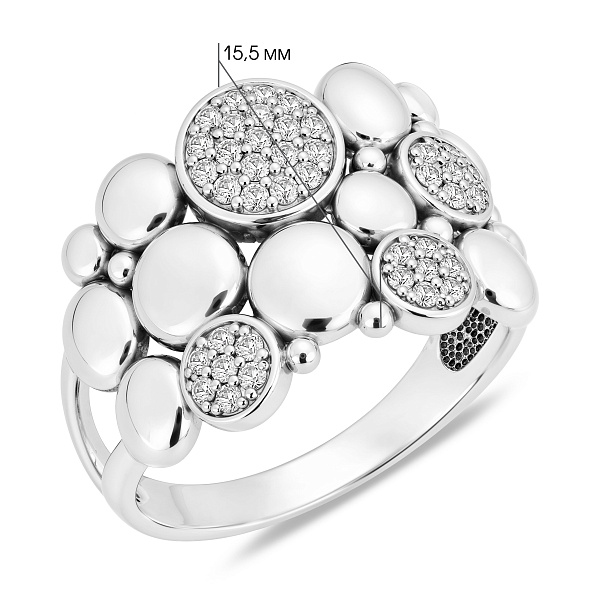 Серебряное кольцо с фианитами (арт. 7901/1200о) – изображение 2