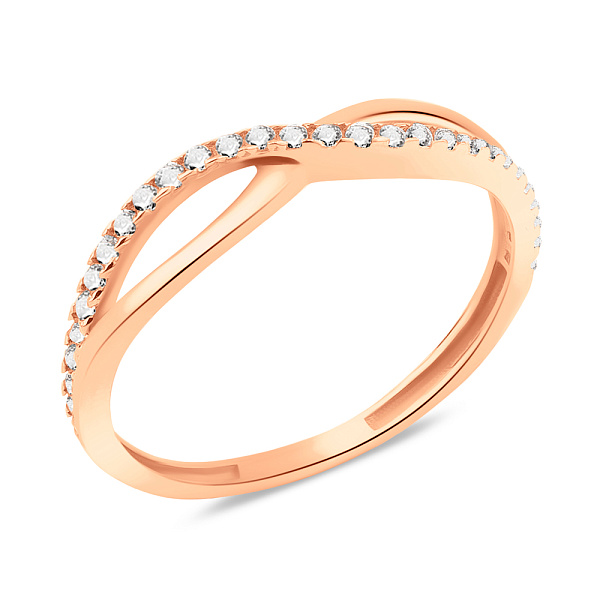 Золота каблучка з фіанітами (арт. 155006) – зображення 1