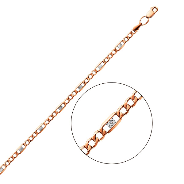 Золотой цепочный  браслет на руку плетения Картье (арт. 316102р) – изображение 1