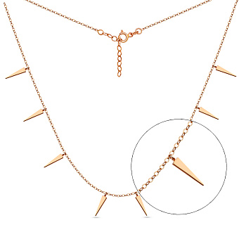 Фото Золоте кольє з трикутними підвісками (арт. 351925)