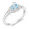 Серебряное кольцо с топазом и фианитами (арт. 7501/8939Пг) – изображение 2
