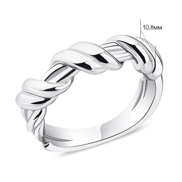 Срібна каблучка "Переплетення" (арт. 7501/5632) – зображення 2
