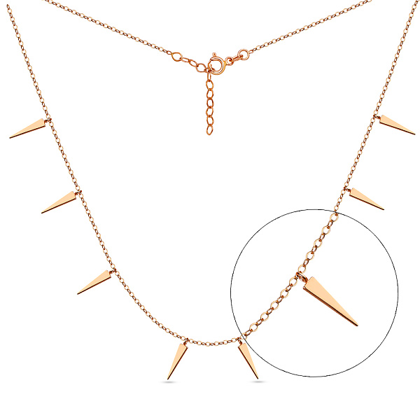 Золоте кольє з трикутними підвісками (арт. 351925) – зображення 1