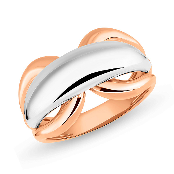 Кольцо из красного и белого золота (арт. 155465кб) – изображение 1