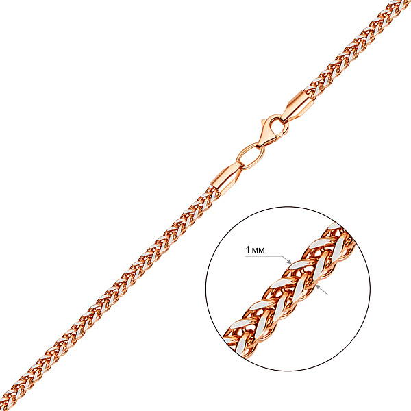 Цепочка из красного золота плетения Колосок (арт. ц303505р) – изображение 2