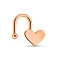 Золота сережка-пірсинг Серце для носа (арт. 130319) – зображення 1