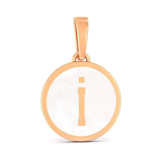 Золотой кулон Буква І с эмалью (арт. 440990еп) – изображение 1
