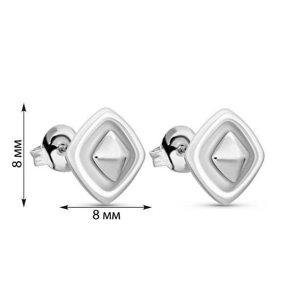 Серебряные серьги с керамикой (арт. 7518/1908297кмб) – изображение 2