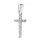 Хрестик з білого золота з діамантами (арт. П341012010б) – зображення 1