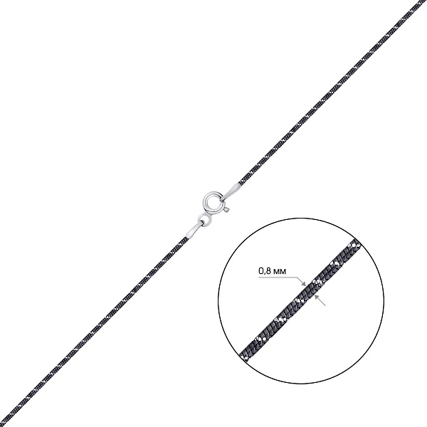 Цепочка серебряная плетения Снейк Алмазный (арт. 0304203чр) – изображение 2