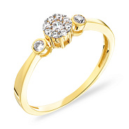 Фото Золотое кольцо с фианитами (арт. 140585ж)