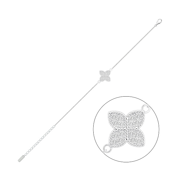 Серебряное колье с фианитами (арт. 7509/5169/10) – изображение 1