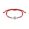 Браслет на красной нити с серебряными вставками (арт. 7309/3350к) – изображение 1