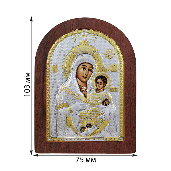 Ікона Божа Матір Віфлеємська (103х75 мм) (арт. AR-2/010AG/R) – зображення 2
