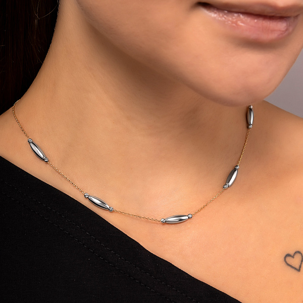 Колье из красного и белого золота (арт. 352503кб) – изображение 3