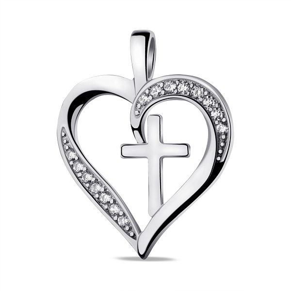 Серебряный подвес с фианитами (арт. 7503/4058) – изображение 1