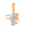 Підвіс з червоного золота "Янгол" з діамантами (арт. П011204010) – зображення 1