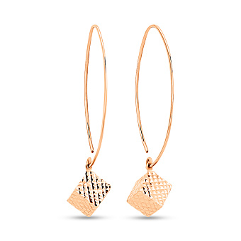 Сережки-протяжки из красного золота (арт. 105962)