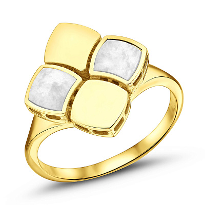 Золотое кольцо Francelli с перламутром  (арт. 156246жп)