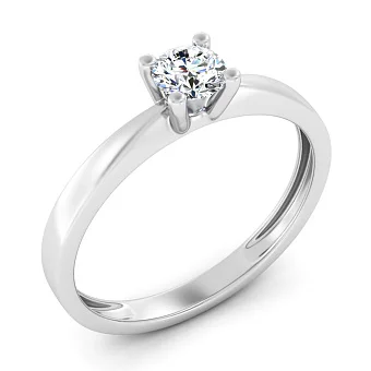 Каблучка з білого золота з діамантом (арт. К01108907146б)