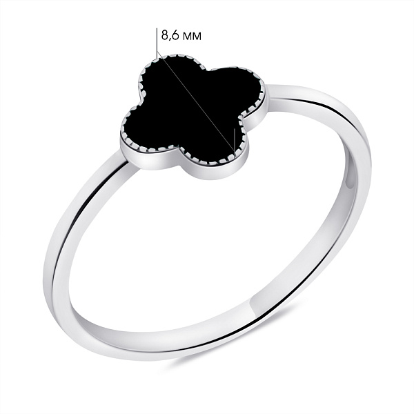 Серебряное кольцо Клевер (арт. 7501/3731/8еч) – изображение 2