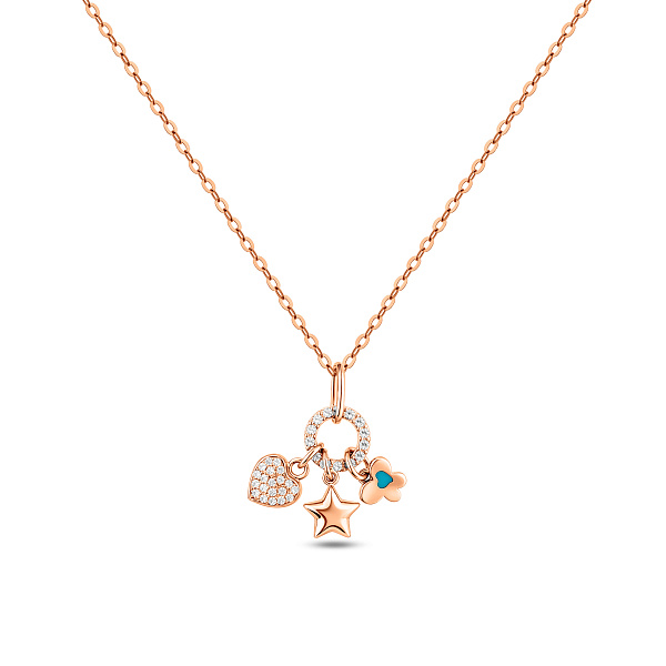 Золоте кольє з фіанітами (арт. 350852ес) – зображення 1