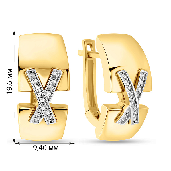 Сережки з жовтого золота (арт. 105181ж) – зображення 4