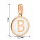 Кулон Буква В из красного золота с эмалью (арт. 440993еп) – изображение 3