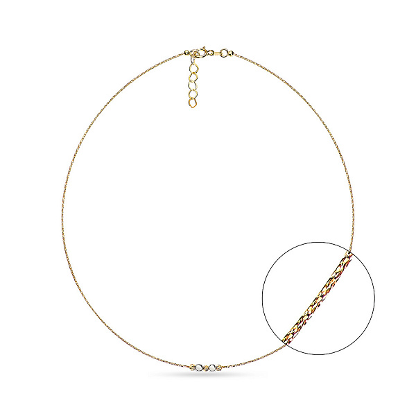 Кольє Orbit з жовтого та білого золота (арт. 351992жб) – зображення 2