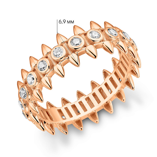 Каблучка з червоного золота (арт. 156002) – зображення 4