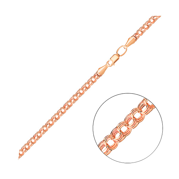 Золотая цепочка плетения Бисмарк тройной (арт. 300413) – изображение 1