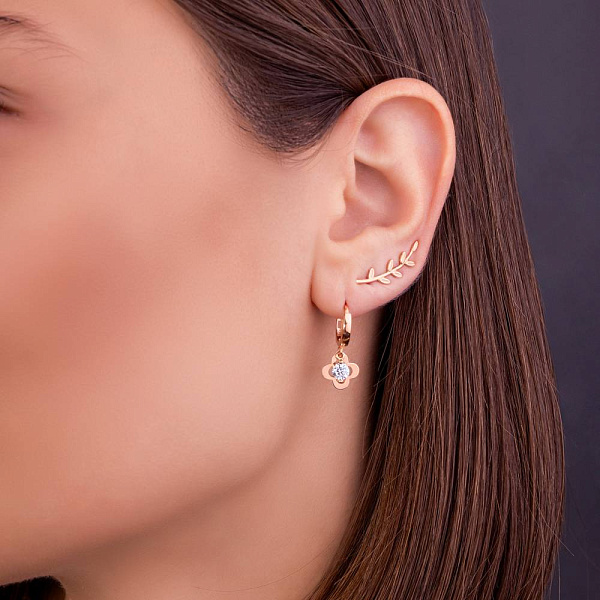 Золоті сережки клаймбери Гілочка (арт. 2004107101) – зображення 2