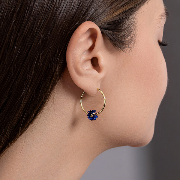 Золотые серьги Francelli Фиалки (арт. 1091788/20жс) – изображение 3