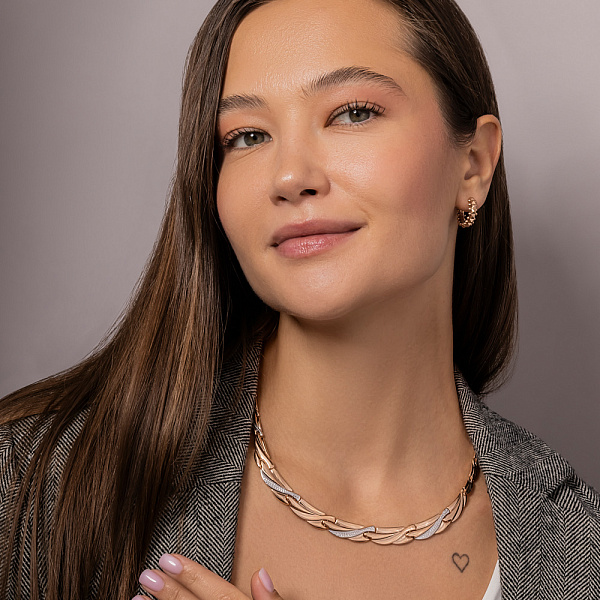 Золотые серьги-кольца без камней (арт. 111438) – изображение 5