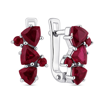 Серьги из серебра с рубинами (арт. 7502/2157823Р)