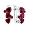 Сережки зі срібла з рубінами (арт. 7502/2157823Р) – зображення 1